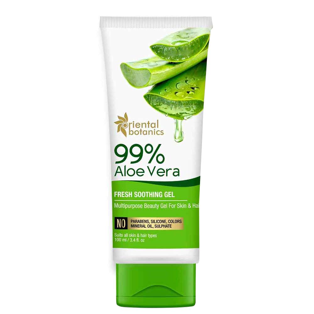 10 - Oriental Botanics 99% Aloe Vera Fresh Soothing Gel,  100 ml  for Skin & Hair 