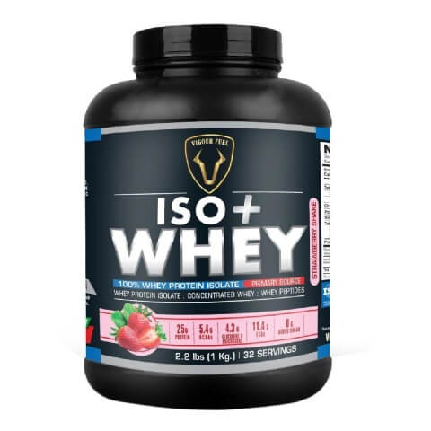 Vigour Fuel Iso Plus Whey Protein, 2.2 lb Strawberry Shake Vigour Fuel Iso Plus Whey Protein, 2.2 lb Strawberry Shake
