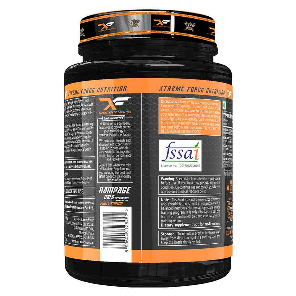 back - Xtreme Force Nutrition Rampage,  0.53 lb  Fruit Fusion 