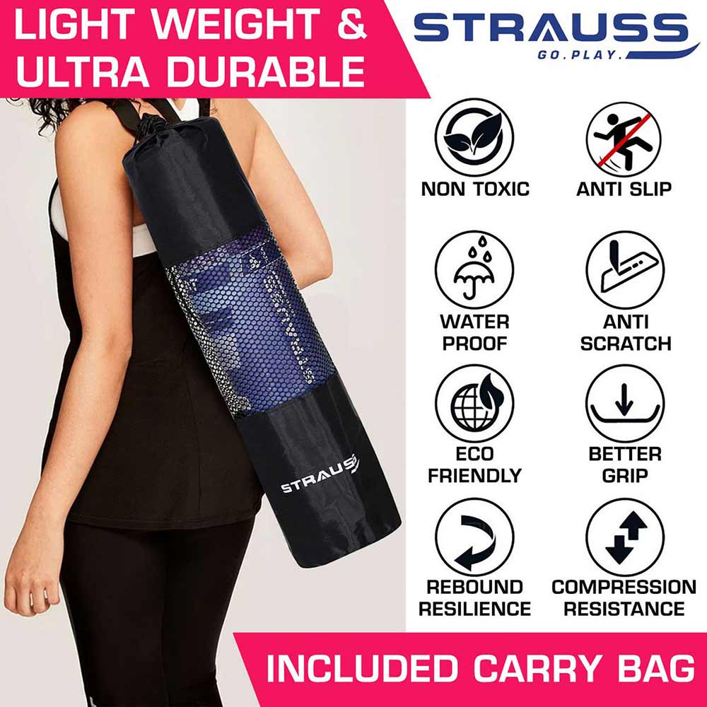5 - Strauss Meditation Butterfly Yoga Mat,  Pink  5 mm 