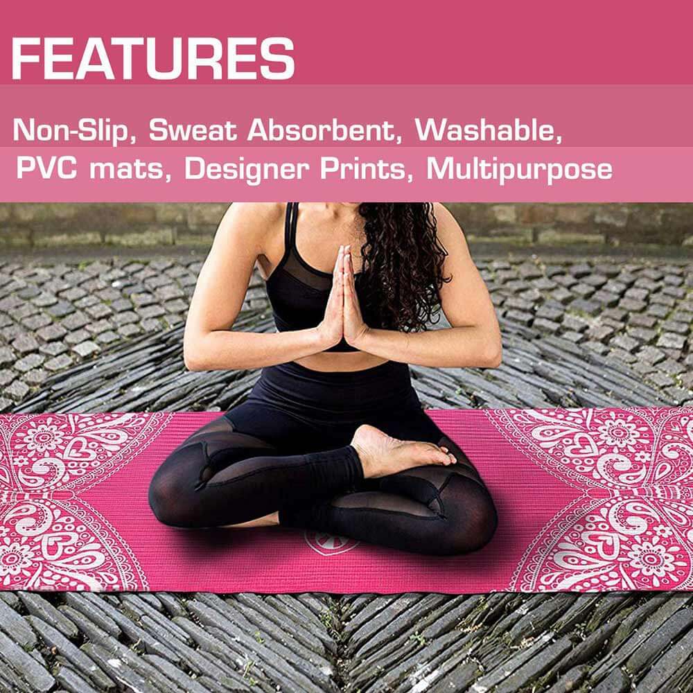 3 - Strauss Meditation Butterfly Yoga Mat,  Pink  5 mm 