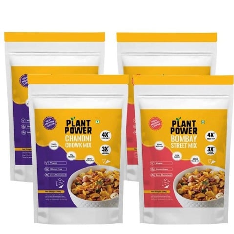 1 - Plant Power High Protein Chivda Variety Pack of 4,  Unflavoured  200 g 