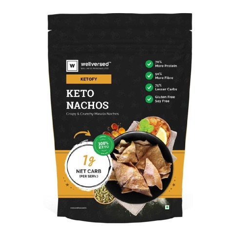 1 - Ketofy Keto Nachos, Crispy & Crunchy Masala 500 g