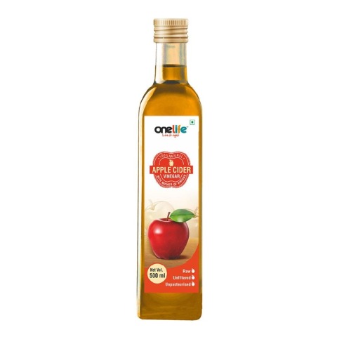 1 - OneLife Apple Cidar Vinegar, 0.500 L Unflavoured