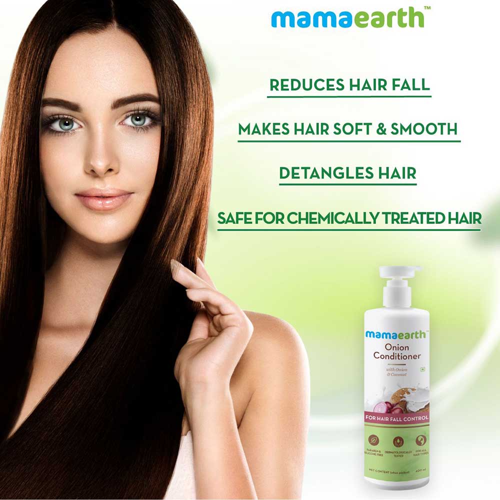 Benefit2 - Mamaearth Onion Conditioner,  400 ml  with Onion & Coconut Oil for Hair Fall Control 