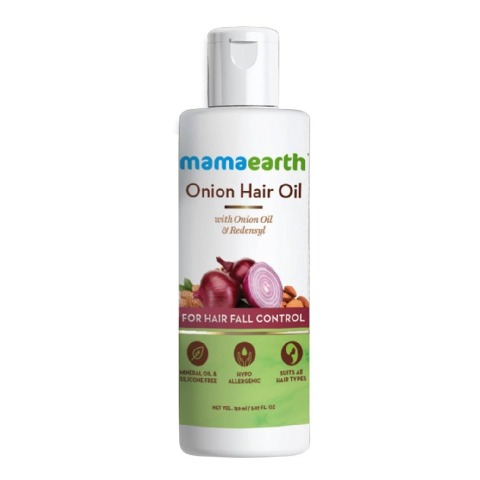 2 - Mamaearth Onion Hair Oil,  150 ml  with Onion Oil Redensyl for Hair Fall Control 