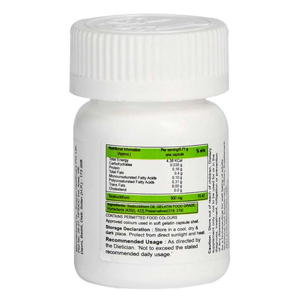 Back - PAX Naturals Sea Buckthorn Oil,  30 softgels 