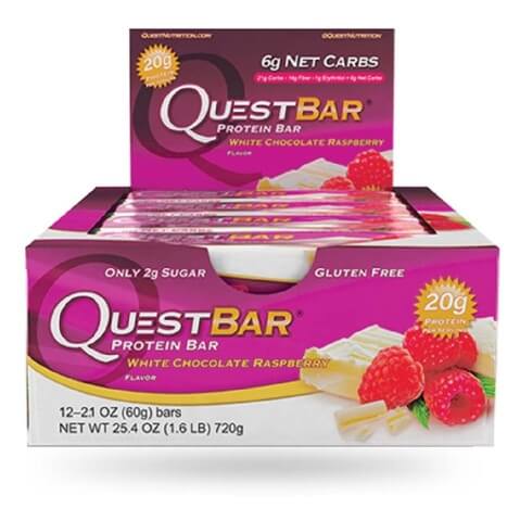 Quest Protein Bar, 12 Piece(s)/Pack White Chocolate Raspberry Quest Protein Bar, 12 Piece(s)/Pack White Chocolate Raspberry