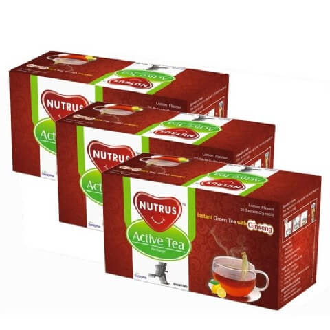 Nutrus Active Tea (Pack of 3), 20 sachets/pack Natural Nutrus Active Tea (Pack of 3), 20 sachets/pack Natural