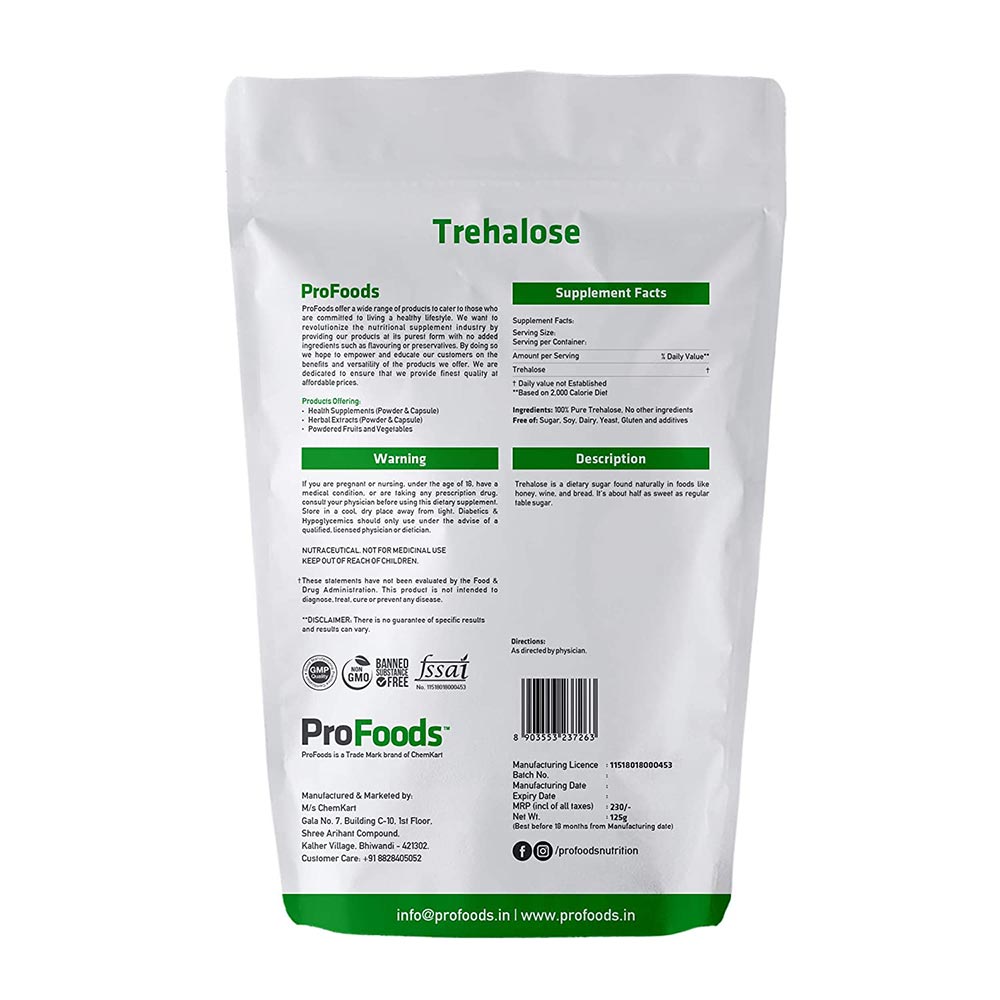 Back - ProFoods Trehalose Powder,  125 g 