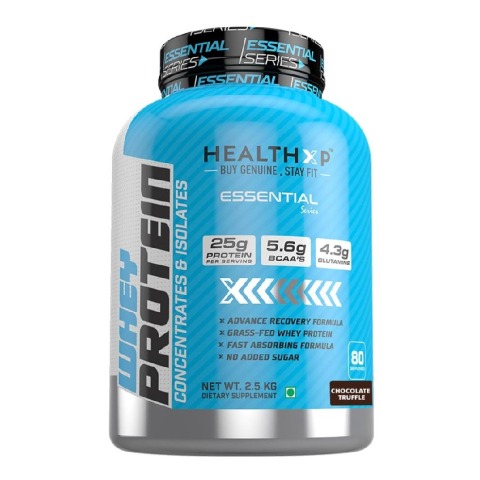 HealthXP 100% Whey Protein,  5.5 lb  Chocolate Truffle 