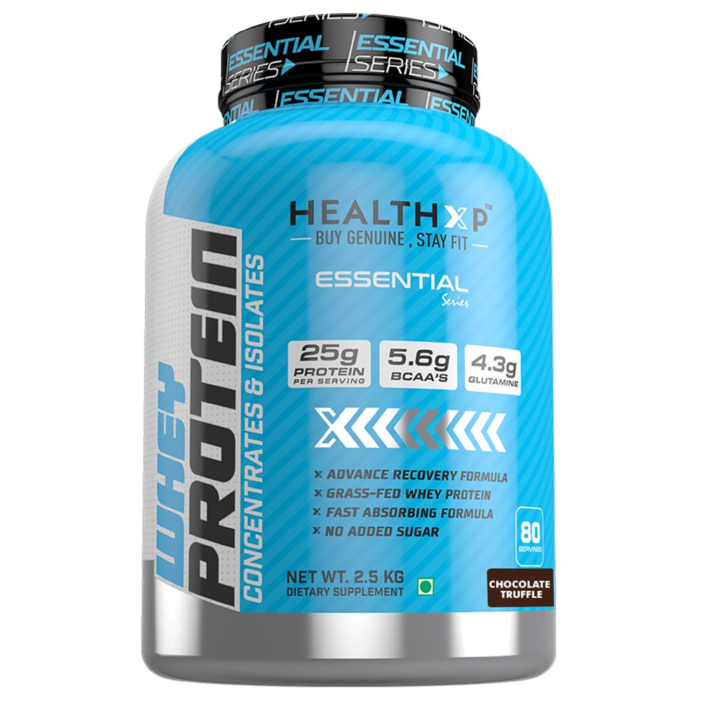HealthXP 100% Whey Protein,  5.5 lb  Chocolate Truffle 