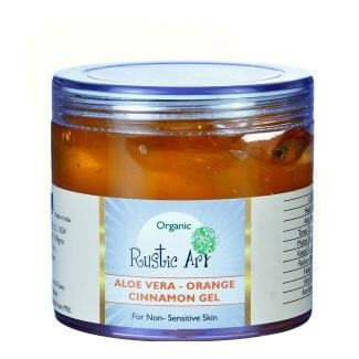 Rustic Art Organic Aloe Vera,  100 g  Orange & Cinnamon Gel 