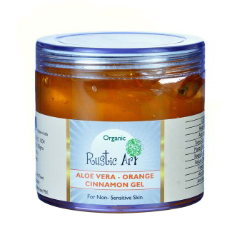 Rustic Art Organic Aloe Vera,  100 g  Orange & Cinnamon Gel 