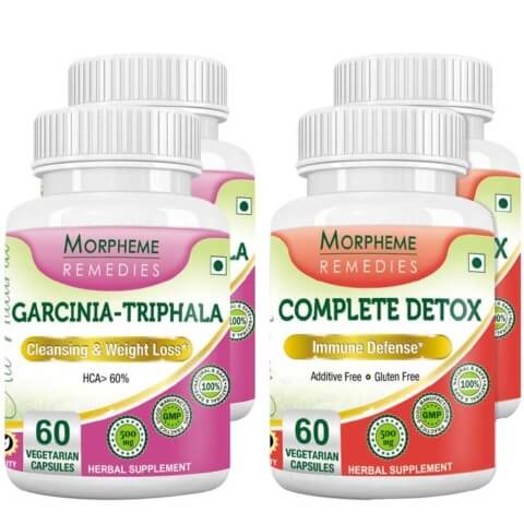 Morpheme Remedies Garcinia Triphala + Complete Detox (2+2 Bottles), 120 veggie capsule(s) Unflavoured