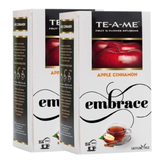TE-A-ME Apple Cinnamon Tea (Pack of 2), Apple Cinnamon Infusion 25 Piece(s)/Pack