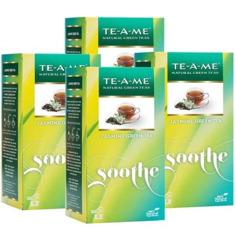 TE-A-ME Jasmine Green Tea (Pack of 4), 25 Piece(s)/Pack Jasmine TE-A-ME Jasmine Green Tea (Pack of 4), 25 Piece(s)/Pack Jasmine
