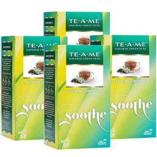 TE-A-ME Jasmine Green Tea (Pack of 4), 25 Piece(s)/Pack Jasmine