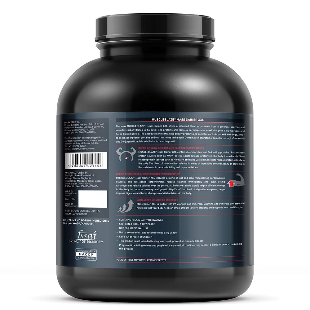 5 - MuscleBlaze Mass Gainer XXL OP,  6.6 lb  Cafe Mocha 