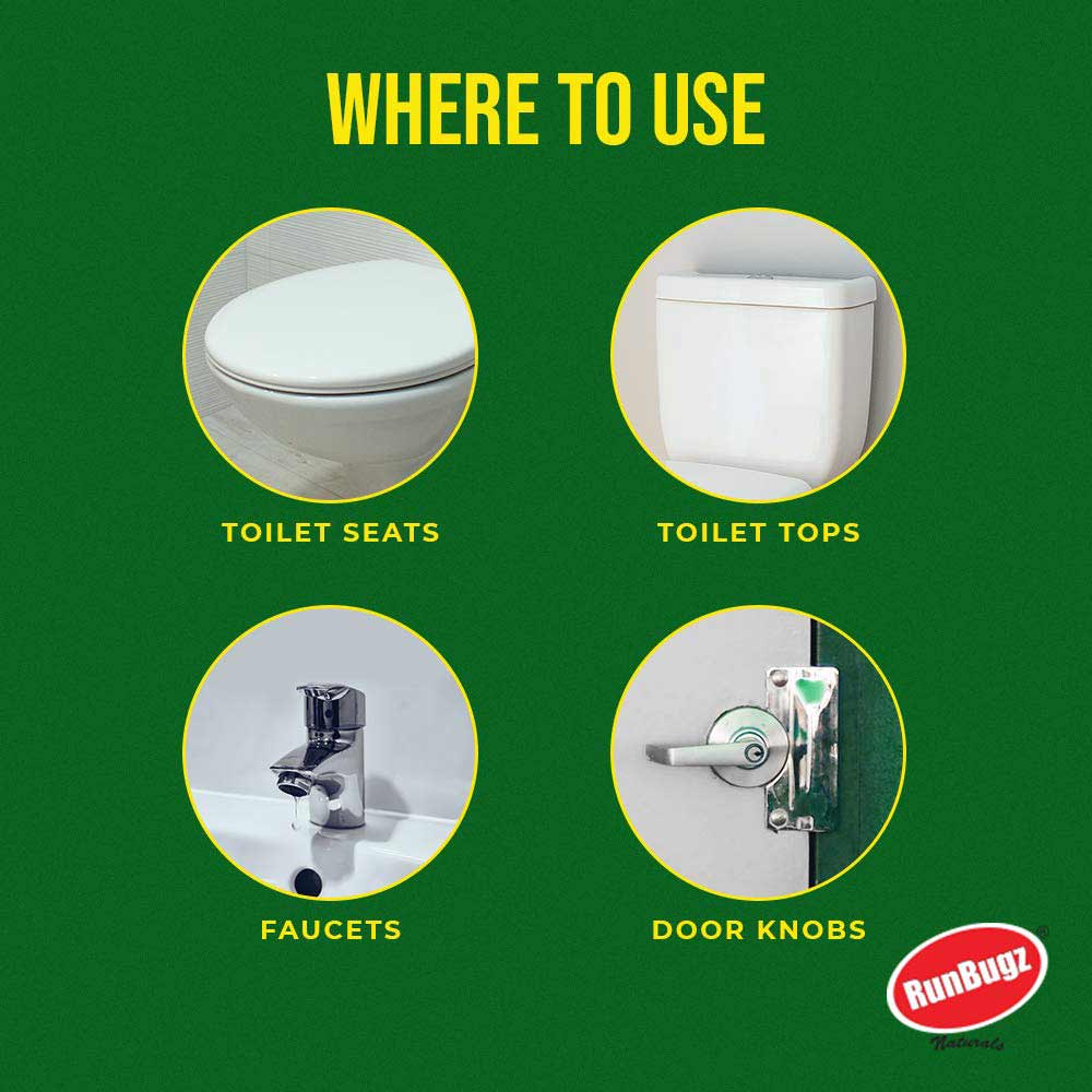 3 - RunBugz Toilet Seat Sanitizer Spray,  Lemon  75 ml  Protection Against Germs (Pack of 2) 