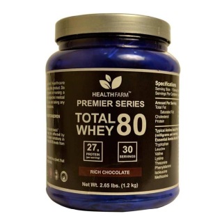 Healthfarm Total Whey 80, 2.65 lb Rich Chocolate