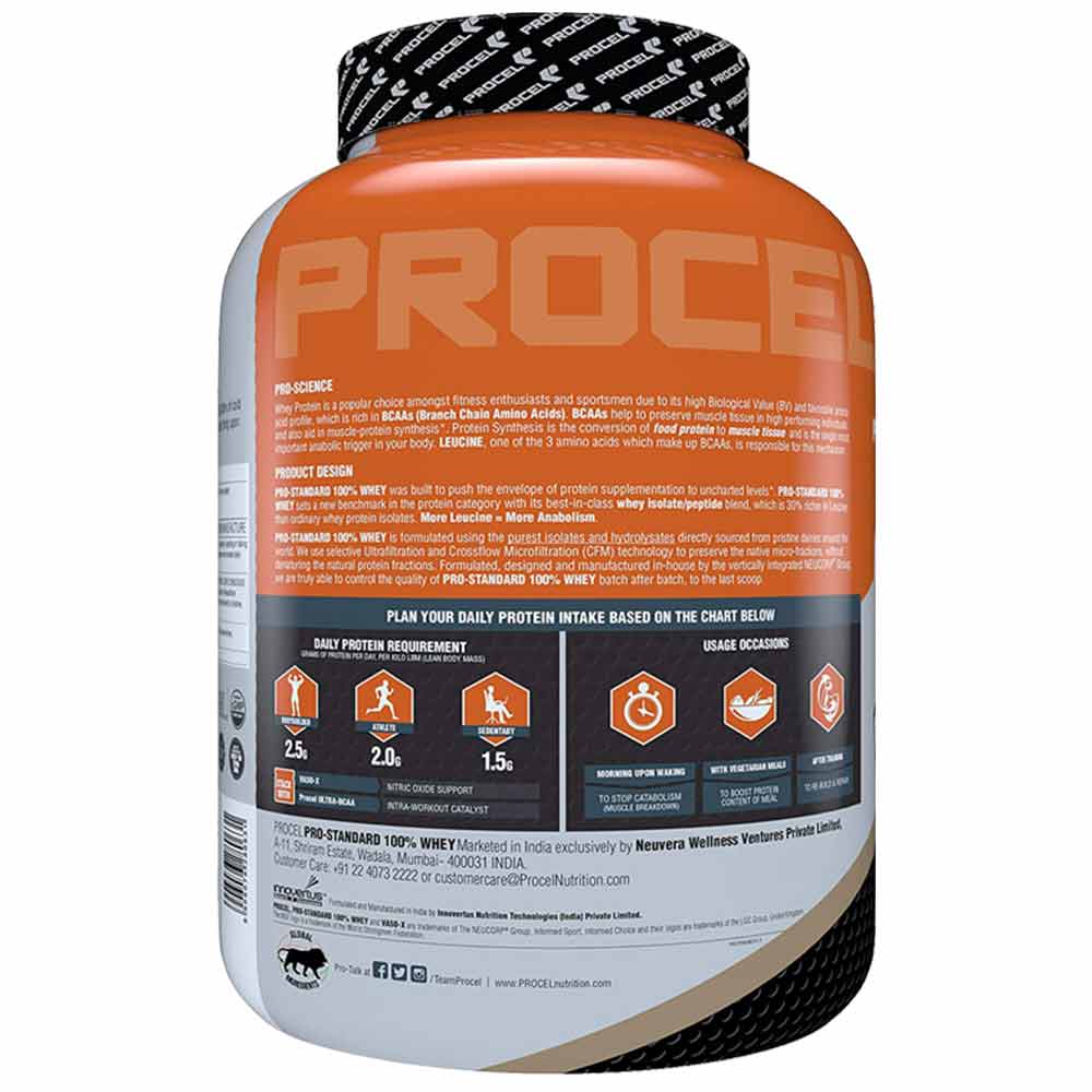 back - Procel 100% Whey Pro Standard,  4.4 lb  Mocha Cappuccino 