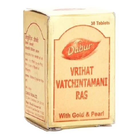 Dabur Vrihat Vatchintamani Ras with Gold & Pearl, 30 tablet(s) Dabur Vrihat Vatchintamani Ras with Gold & Pearl, 30 tablet(s)