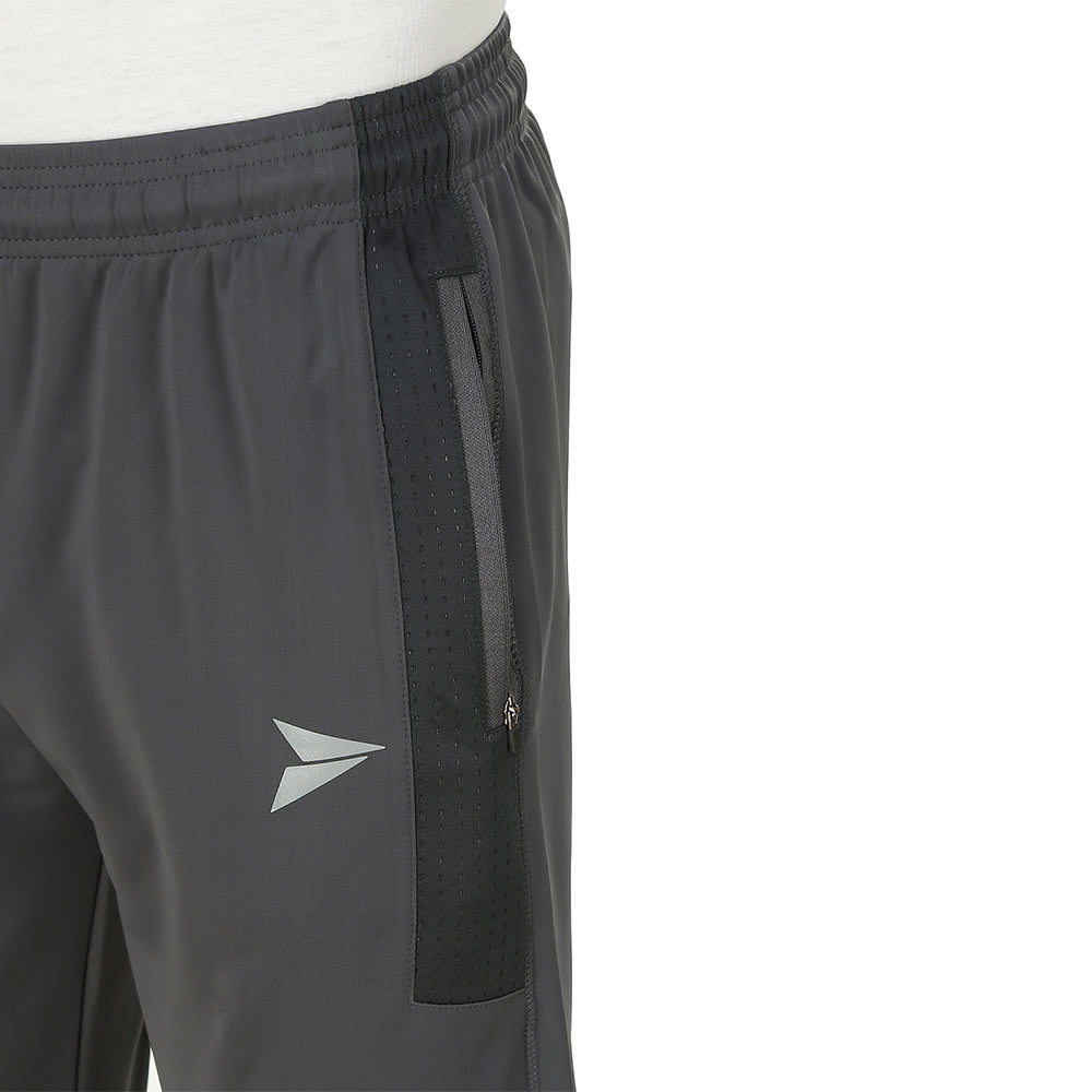 4 - Fitinc Lycra Stretchable Trackpant for Men with Two Side Zipper Pockets,  Grey  Medium 