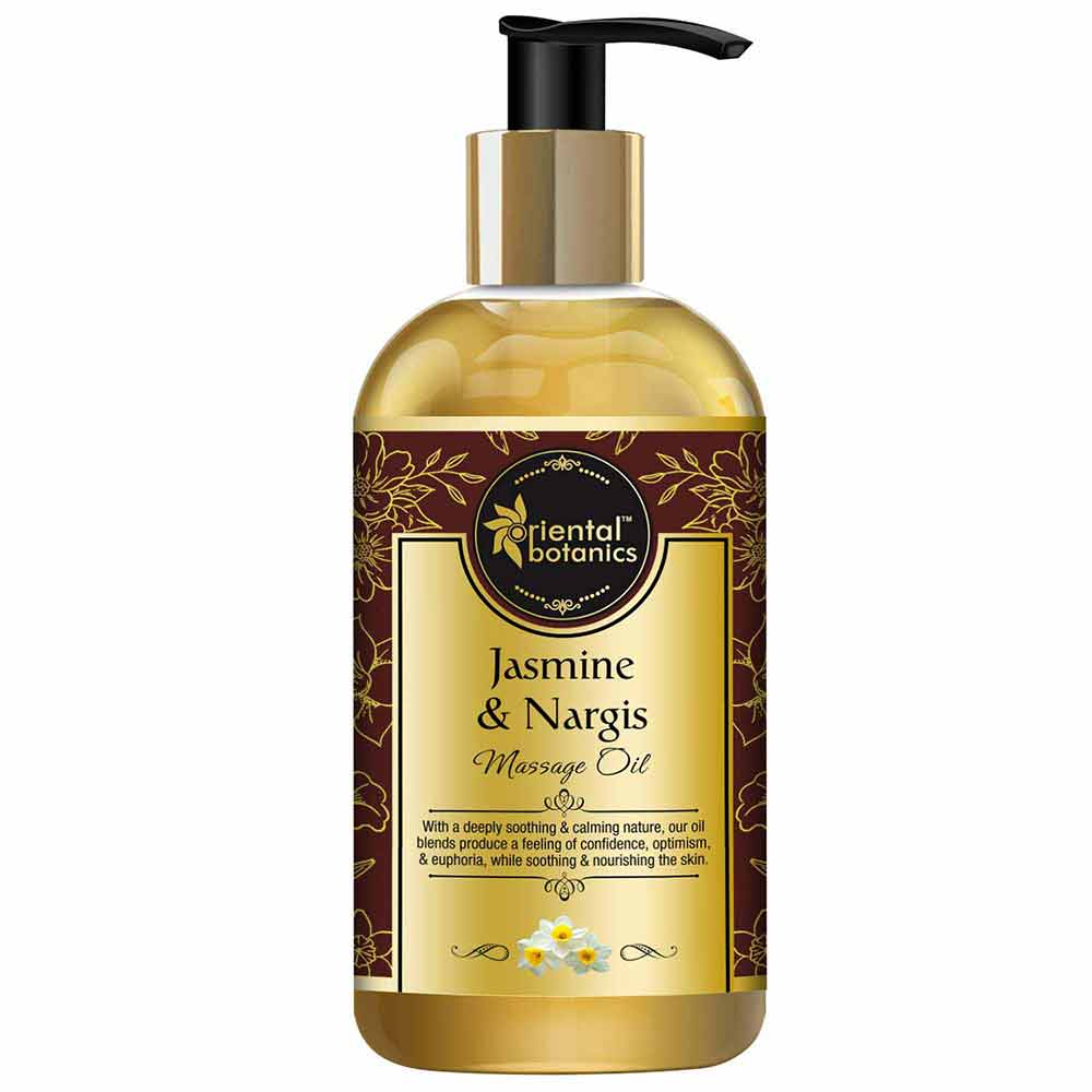 Oriental Botanics Body Massage Oil,  200 ml  Jasmine & Nargis 