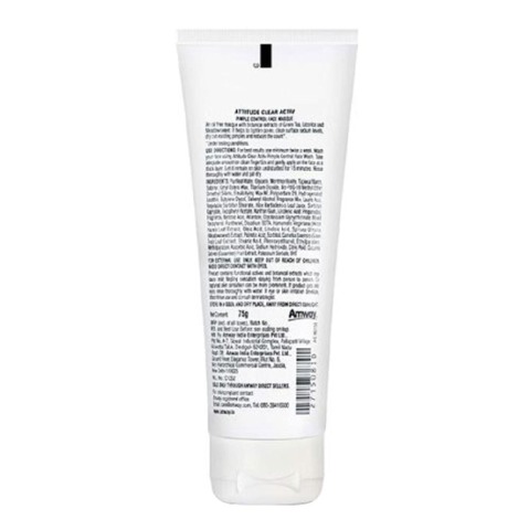 attitude clear activ pimple control face masque