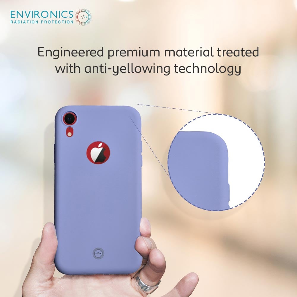 10 - Envirocover Silicon Back Cover for Apple iPhone XR,  with Radiation Protection Technology (Purple) 