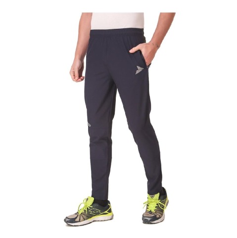 1 - Fitinc NS Lycra Trackpant with Both Side Zip Pockets,  Black  Small 