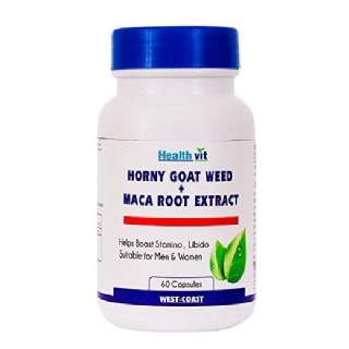 Healthvit Horny Goat Weed + Maca Root Extract (800 mg), 60 capsules