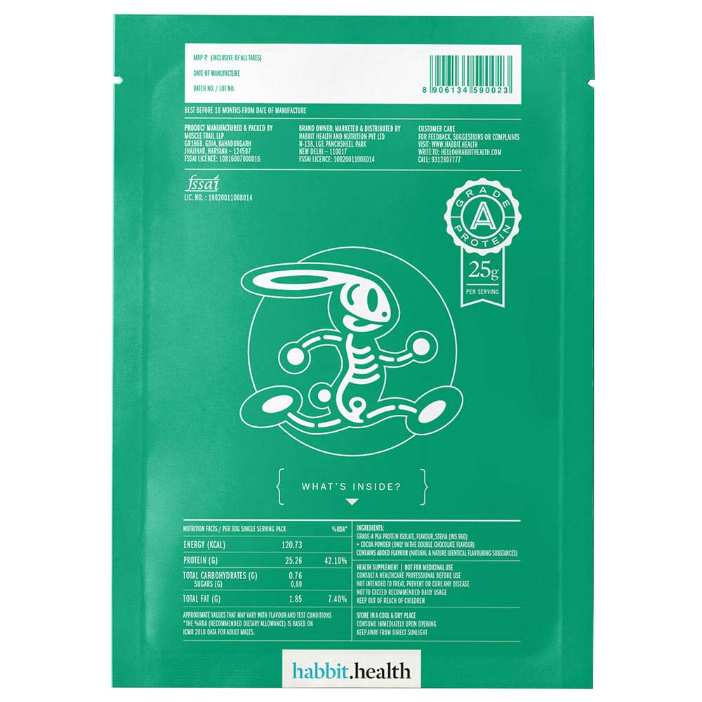 supplementinfo - Habbit Green Pea Protein Isolate,  1.98 lb  30 Servings, Cookie Dough 
