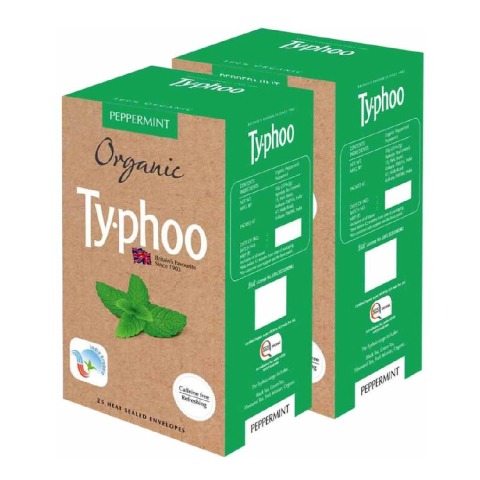 Typhoo Organic Tea, Peppermint 25 Piece(s)/Pack - Pack of 2 Typhoo Organic Tea, Peppermint 25 Piece(s)/Pack - Pack of 2