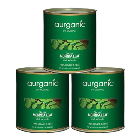 Aurganic Moringa Leaf, 100 g - Pack of 3 Aurganic Moringa Leaf, 100 g - Pack of 3