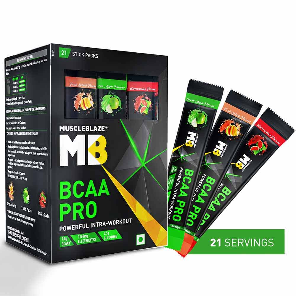 1 - MuscleBlaze BCAA Pro OP,  0.69 lb  21 Servings  Fruit Splash 