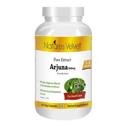 Natures Velvet Arjuna Pure Extract (500 mg), 60 capsules Natures Velvet Arjuna Pure Extract (500 mg), 60 capsules