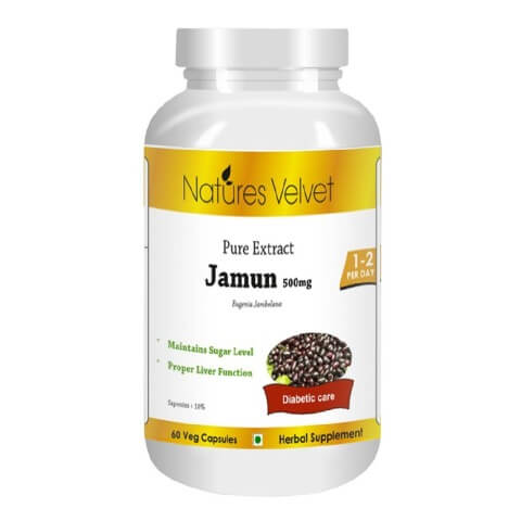 Natures Velvet Jamun Pure Extract (500 mg), 60 capsules Natures Velvet Jamun Pure Extract (500 mg), 60 capsules