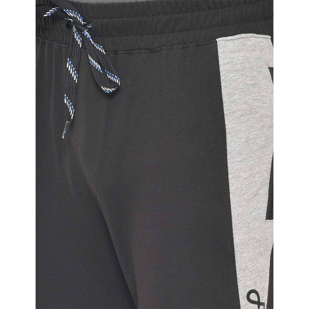 3 - Fitinc Striped Slim Fit Cotton Trackpant for Men,  Black  Small 
