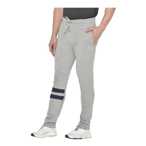 1 - Fitinc Cotton Double Strip Designed Trackpant with Both Side Zipper,  Grey  XXL 