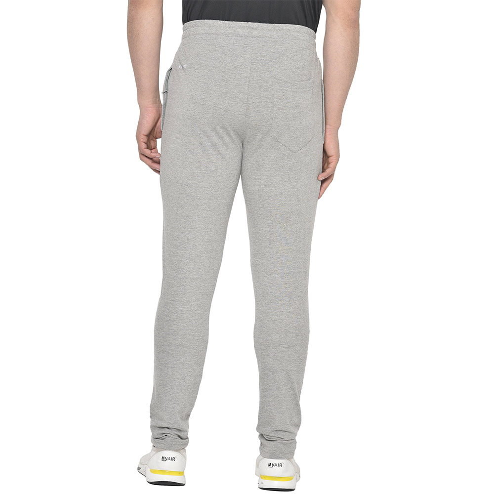 5 - Fitinc Cotton Double Strip Designed Trackpant with Both Side Zipper,  Grey  XXL 