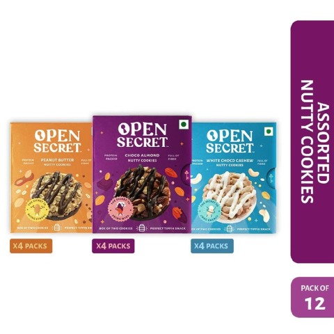 1 - Open Secret Nutty Cookies,  2 Cookie(s)/Pack  Assorted Pack of 12 