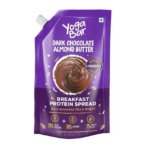 1 - Yogabars Breakfast Protein Spread, Dark Chocolate Almond Butter 0.200 kg