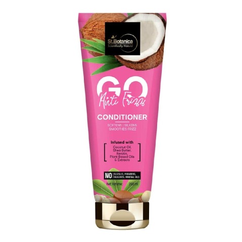 1 - St.Botanica GO Anti-Frizz Hair Conditioner,  200 ml  with Coconut Oil, Shea Butter, Keratin 