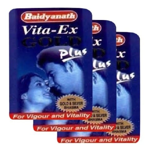 Baidyanath Vita-Ex Gold Plus, 10 capsules - Pack of 3 Baidyanath Vita-Ex Gold Plus, 10 capsules - Pack of 3