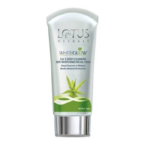 Lotus Herbals Whiteglow Facial Foam, 100 g Whitening (3 in 1)