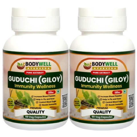 2 - Bodywell Guduchi (Giloy) Pure Extract 500 mg,  120 veggie capsule(s) 