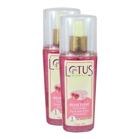 Lotus Herbals Rosetone Facial Skin Toner, 100 ml Alcohol Free - Pack of 2 Lotus Herbals Rosetone Facial Skin Toner, 100 ml Alcohol Free - Pack of 2