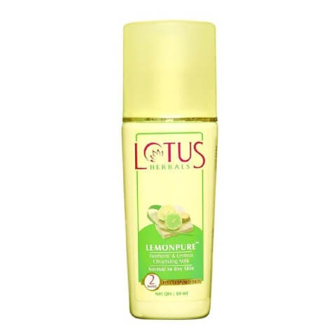 Lotus Herbals Lemonpure Cleansing Milk,  80 ml  Turmeric and Lemon 